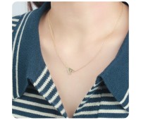 Silver Initial Letter Necklace A SPE-5541